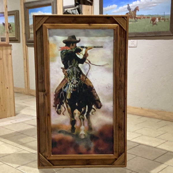 Rifleman Giclee Print in Rustic Frame by Roe
