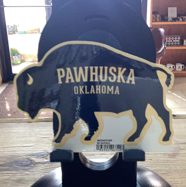 Pawhuska, OK Brown Buffalo Sticker