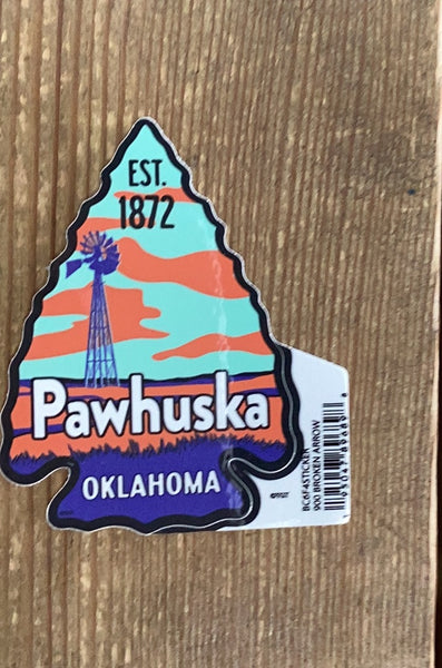 Est. 1872 Pawhuska Oklahoma Arrow Head Sticker