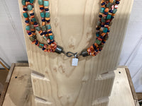 5 Strand Necklace Turquoise/Lapis/Spiny Oyster Necklace Jewelry