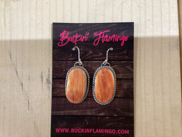 Orange Spiny Oyster Earrings Jewelry