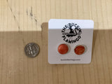 Orange Spiny Oyster Post Earrings Jewelry