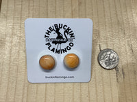 Light Orange Spiny Oyster Round Post Earrings Jewelry