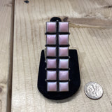 Pink Conch Shell 12 Square Stones Adjustable Jewelry