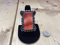 Size 9 Red with a Little Orange Spiny Oyster Ring Jewelry