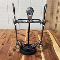 By Tracie Morrison.    Las Cruces Style.  Checks with relief engraved steel and sterling concho.