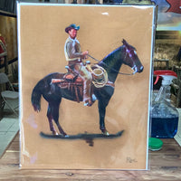 Ben Johnson on Horse in  Color by Roe