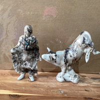 Statue Made with Horse Hair Caving on all of them