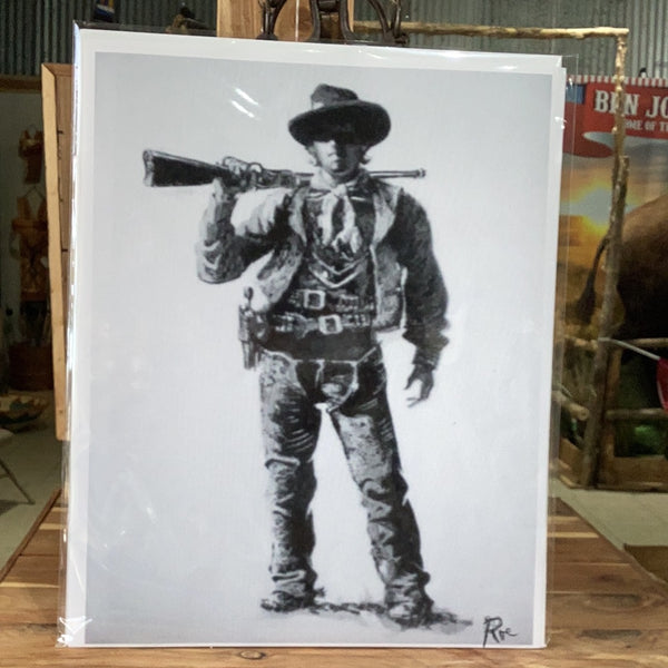 Billy the Kid Black and White by Roe