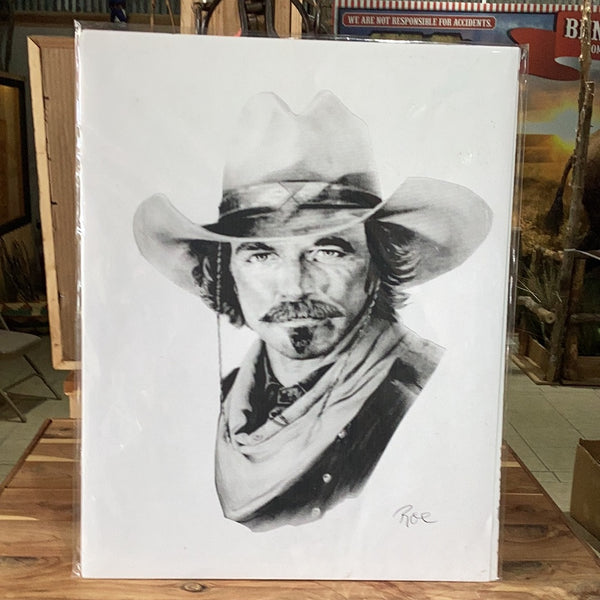 Tom Selleck Black and White by Roe