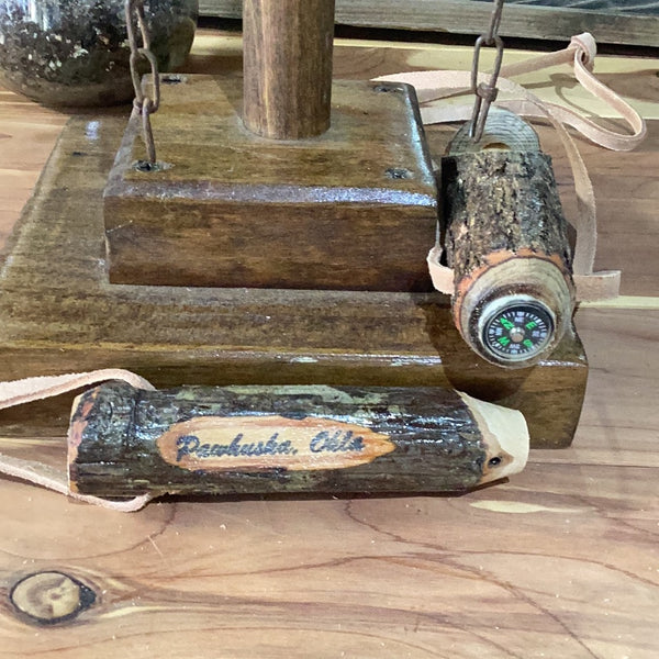 Wooden Branch Wooden Whistles with Compass
