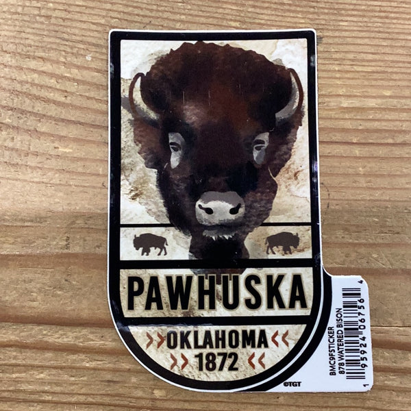 Watered Bison - Pawhuska, Oklahoma 1872 Sticker