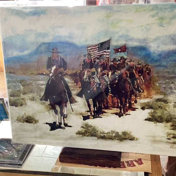 John Wayne and Ben Johnson Color Print
