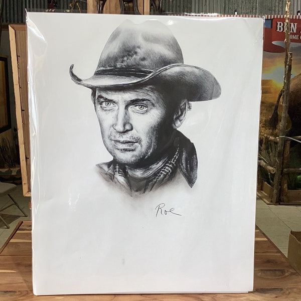 Jimmy Stewart Black and White by Roe