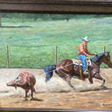 Steer Roper Original Oil Painting by Cameron Free