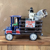 Delbert Buck Navajo Folk Art “Cowboy for Hire”.