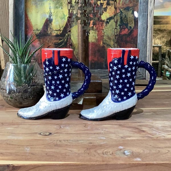 Vintage Cowboy Boot Mug (Small Star Boot)