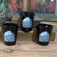 Ben Johnson White on Black Shot Glass