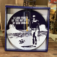 John Wayne Clock “ A Land Forged by the Hot Steel of Raw Courage”.