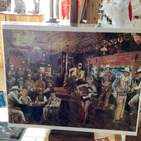Gun Smoke Scene Color Print by Roe