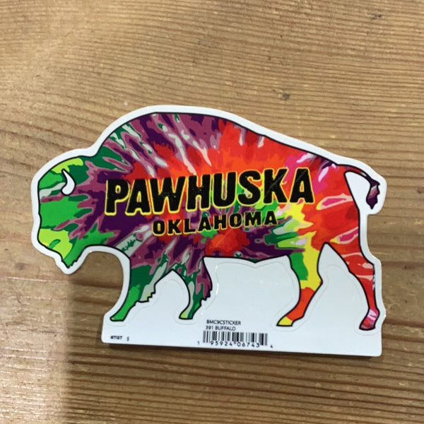 Tie Dye Buffalo Pawhuska, Oklahoma Sticker