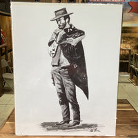 Clint Eastwood Smokin’ Black and White by Roe