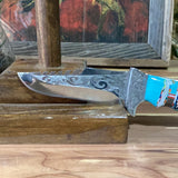 Knife with Engraved Blade