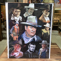 John Wayne Color Collage by Roe