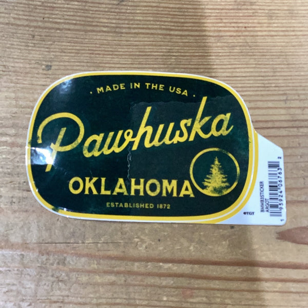 Made in the USA Pawhuska Oklahoma Sticker